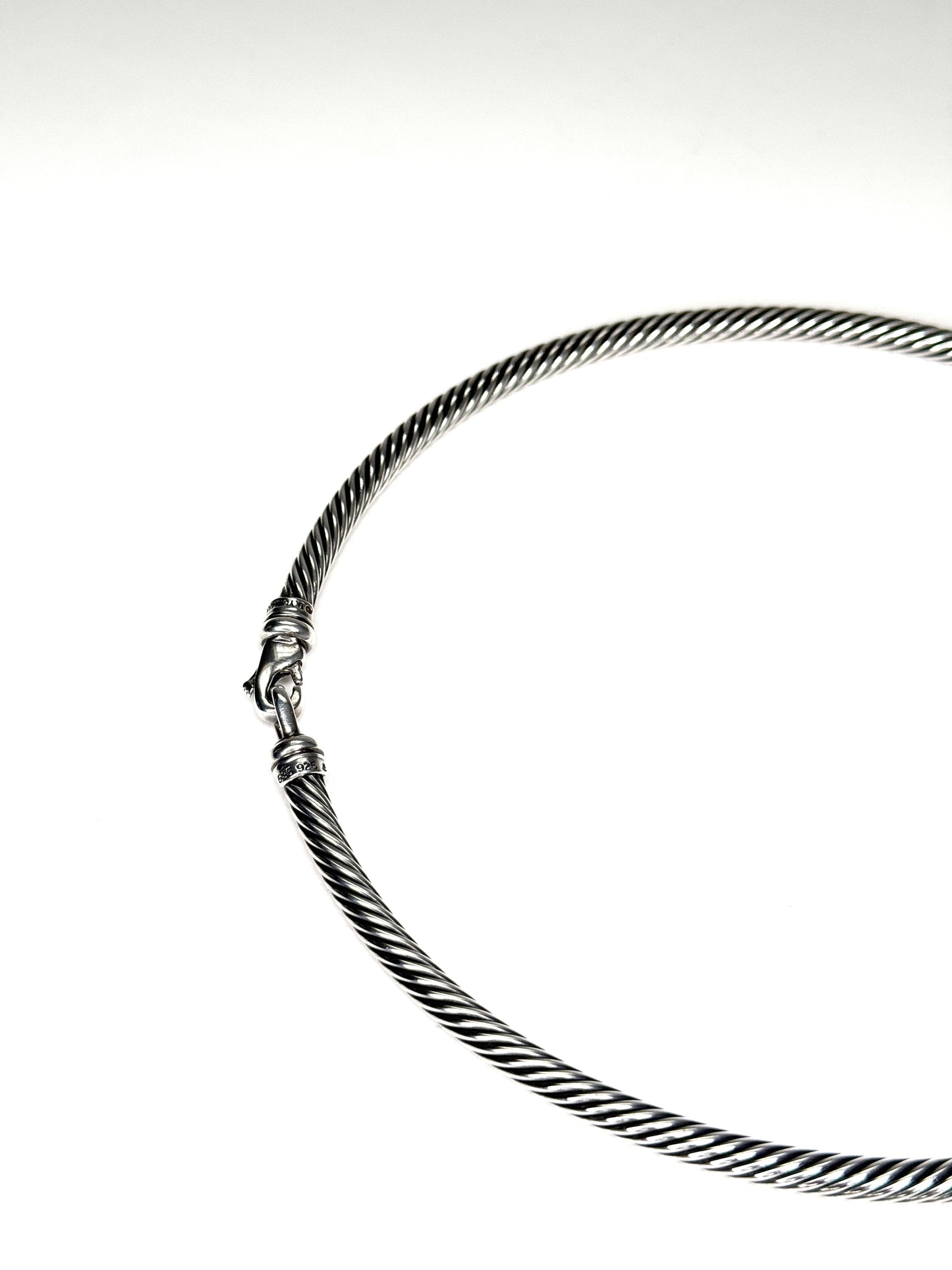 David Yurman Sterling Silver & 14K Chocker Collar Necklace