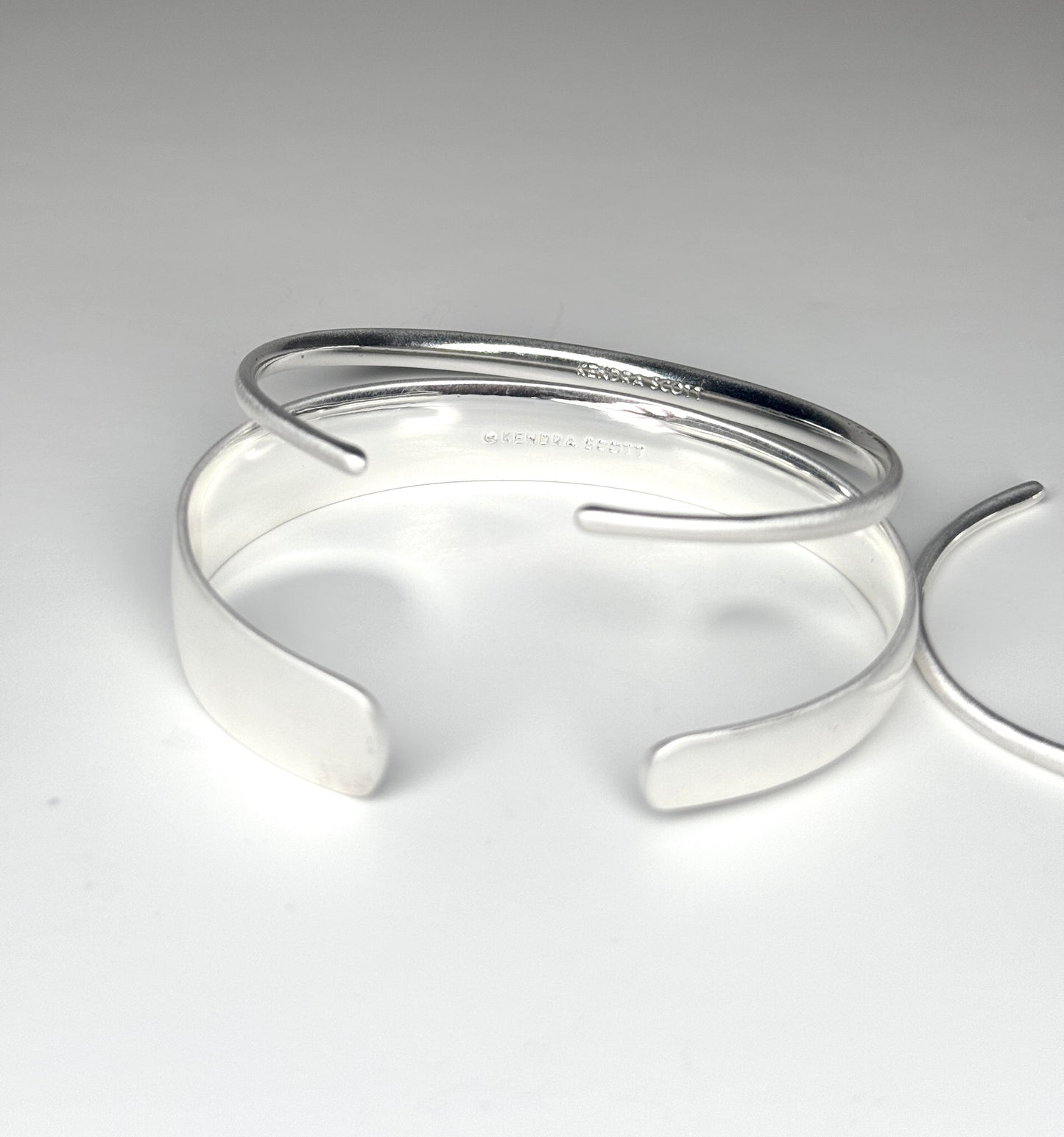 Kendra Scott Tiana Pinch Cuff Bracelet Set of 3 in silver