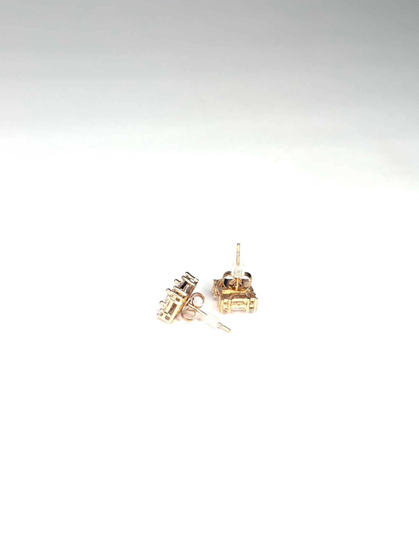 Gold Plated Stud Square Earrings