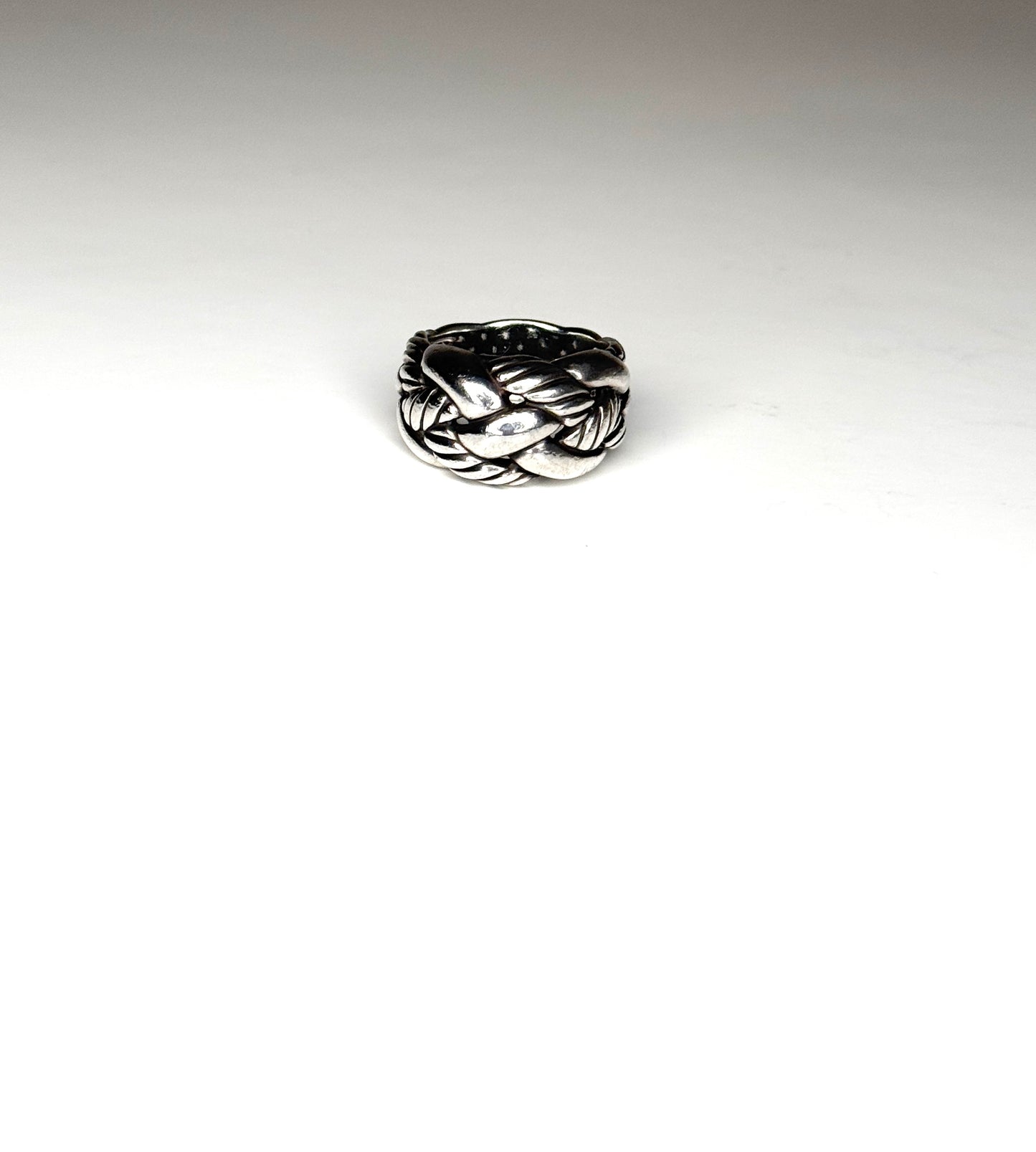 David Yurman 925 Sterling Silver Braided Woven Knot Cable Ring Size 7