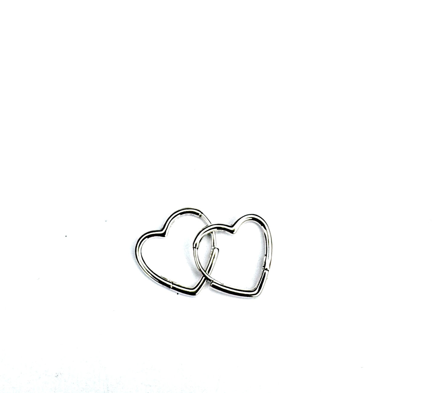 925 Ale Asymmetrical Heart Hoops