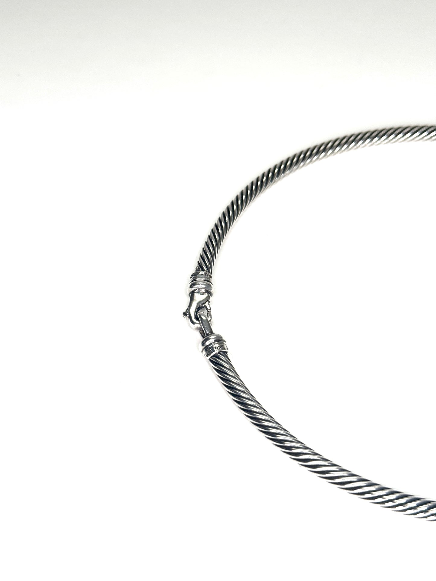 David Yurman Sterling Silver & 14K Chocker Collar Necklace