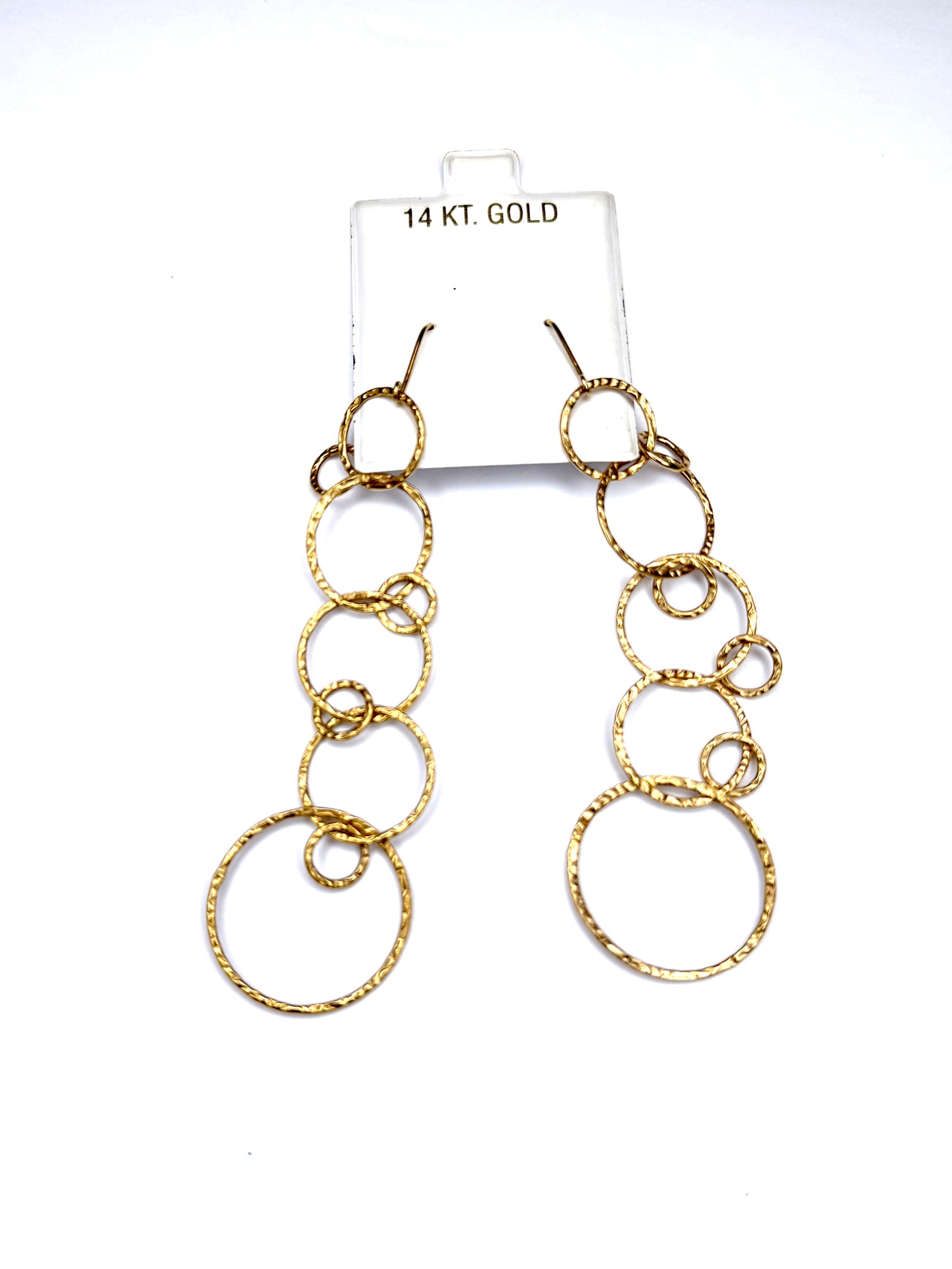 Twisted Circles 14kt Gold Dangle Earrings