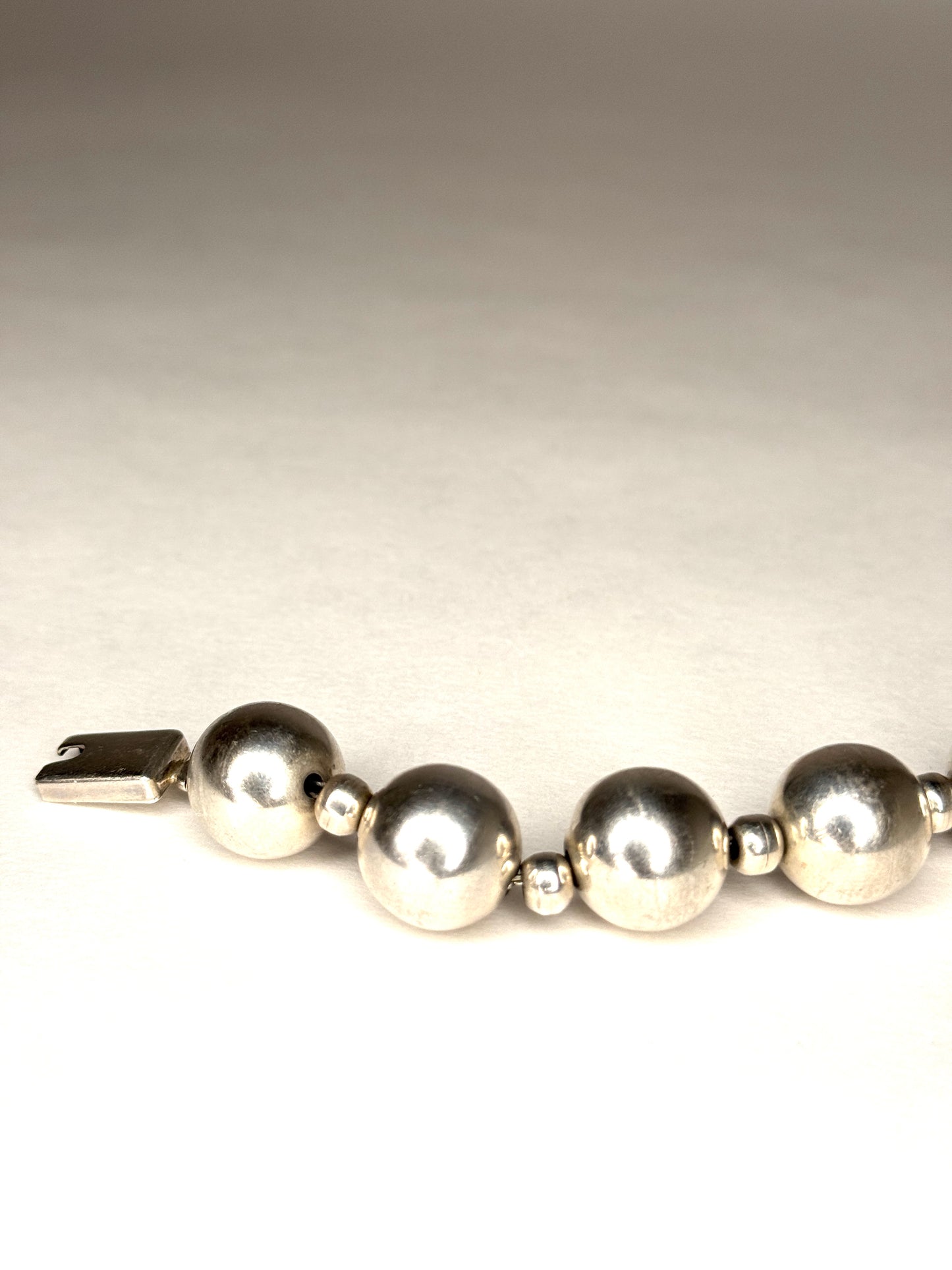 Vintage Mexico 925 Silver Ball Bracelet