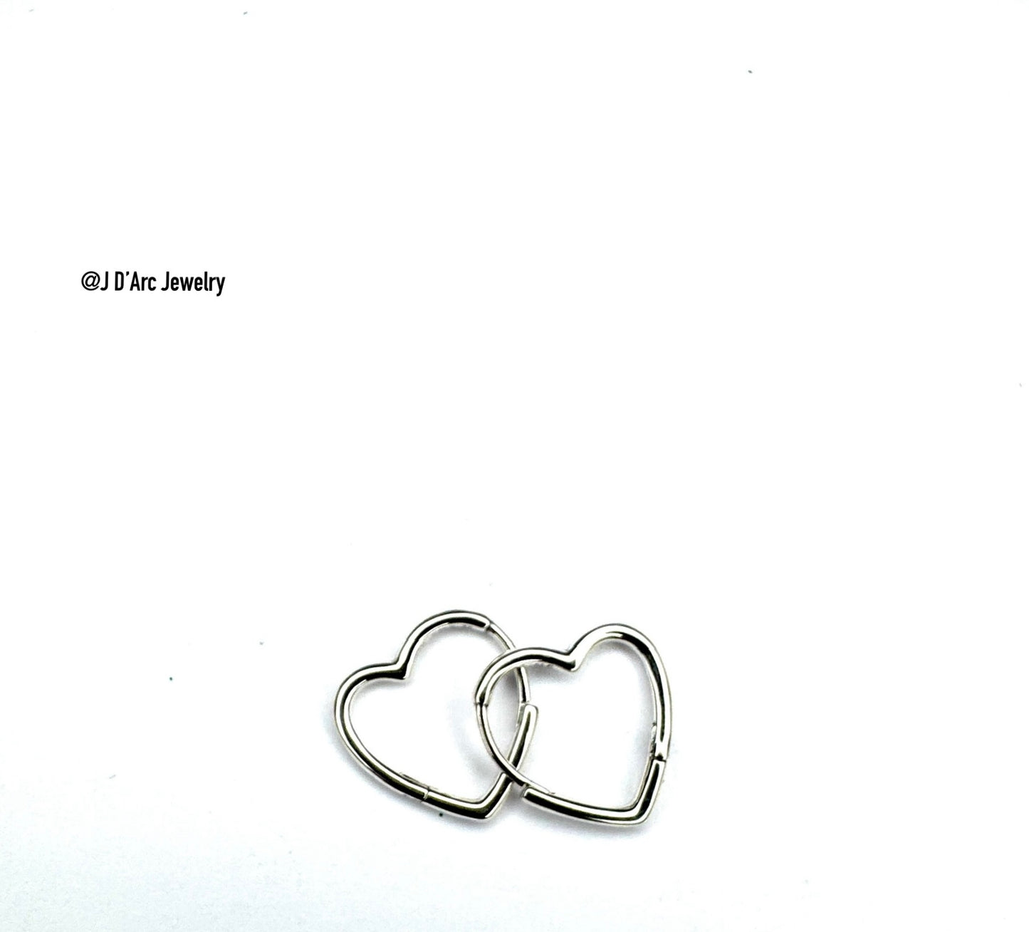 925 Ale Asymmetrical Heart Hoops