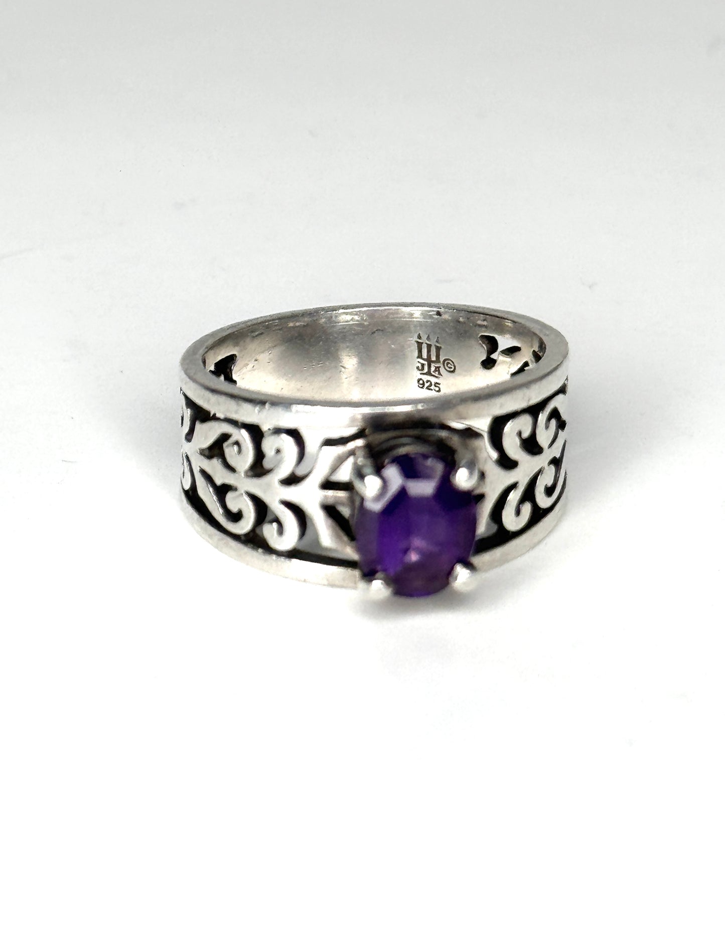 James Avery 925 Sterling Amethyst Adoree Gemstone Ring Size 7