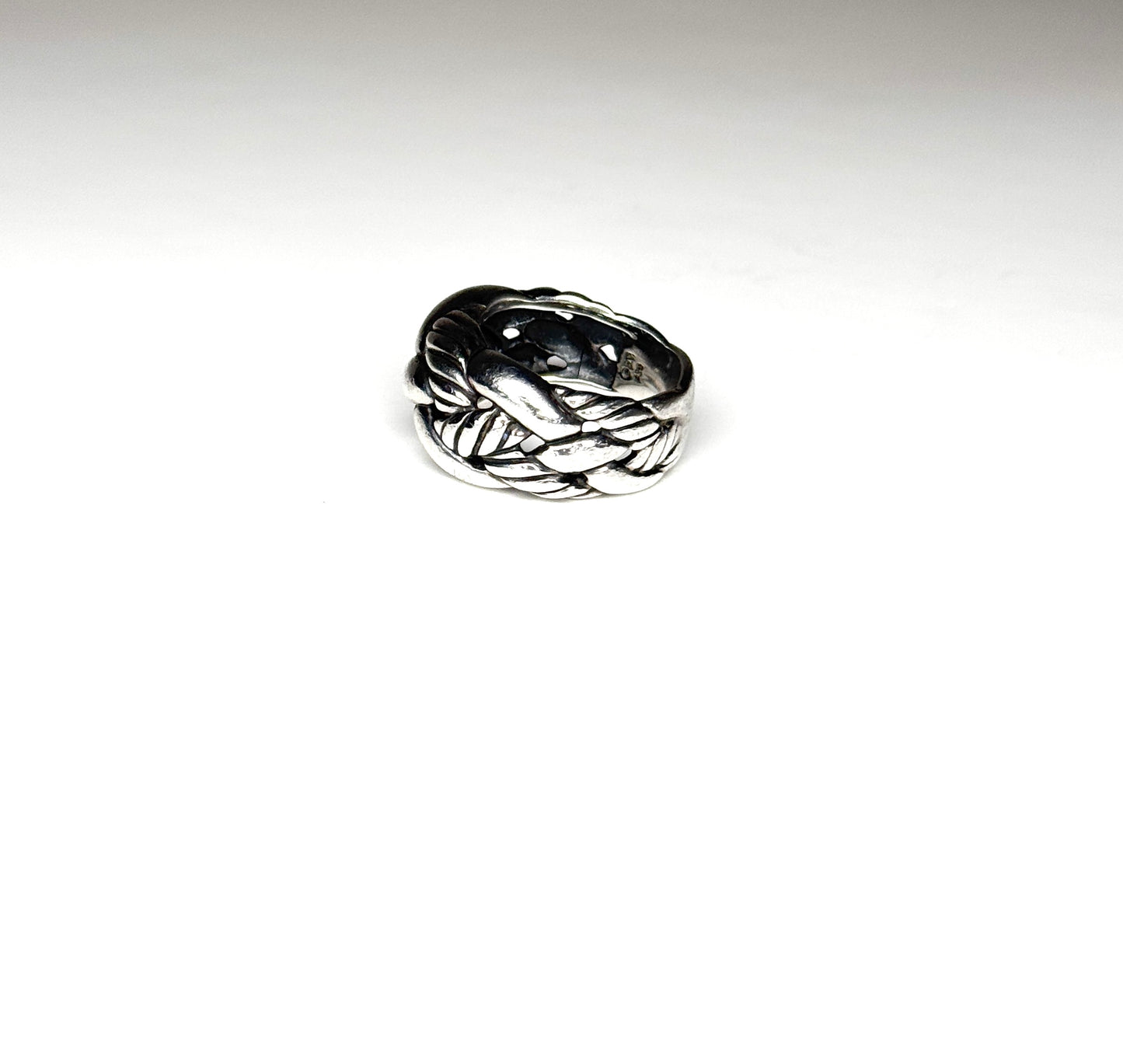 David Yurman 925 Sterling Silver Braided Woven Knot Cable Ring Size 7