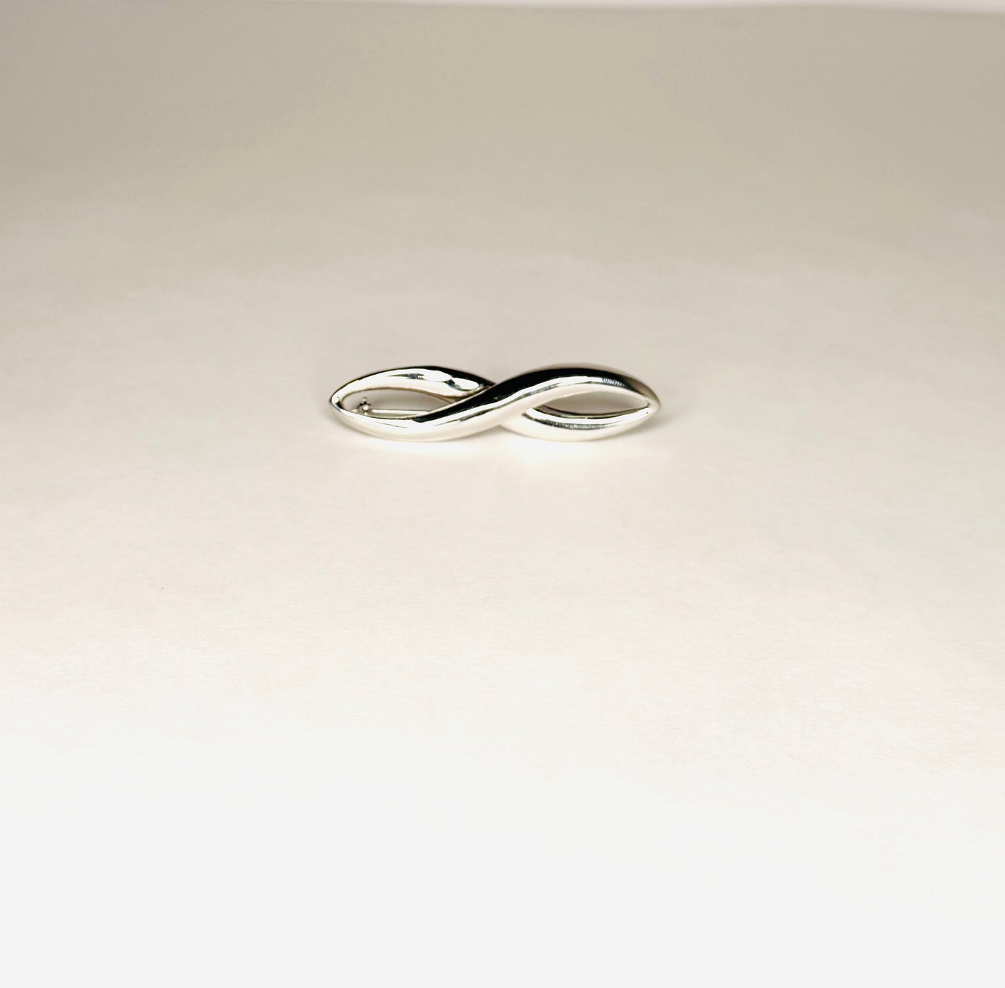 Infinity Sign Sterling ORD Silver Brooch 2.75 inches