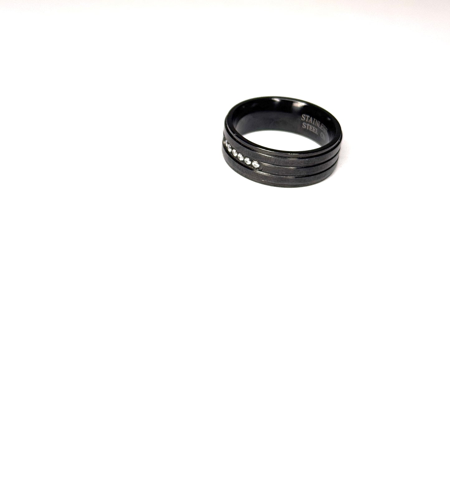 Black Band Men’s Stainless Steel Ring Size 10.5