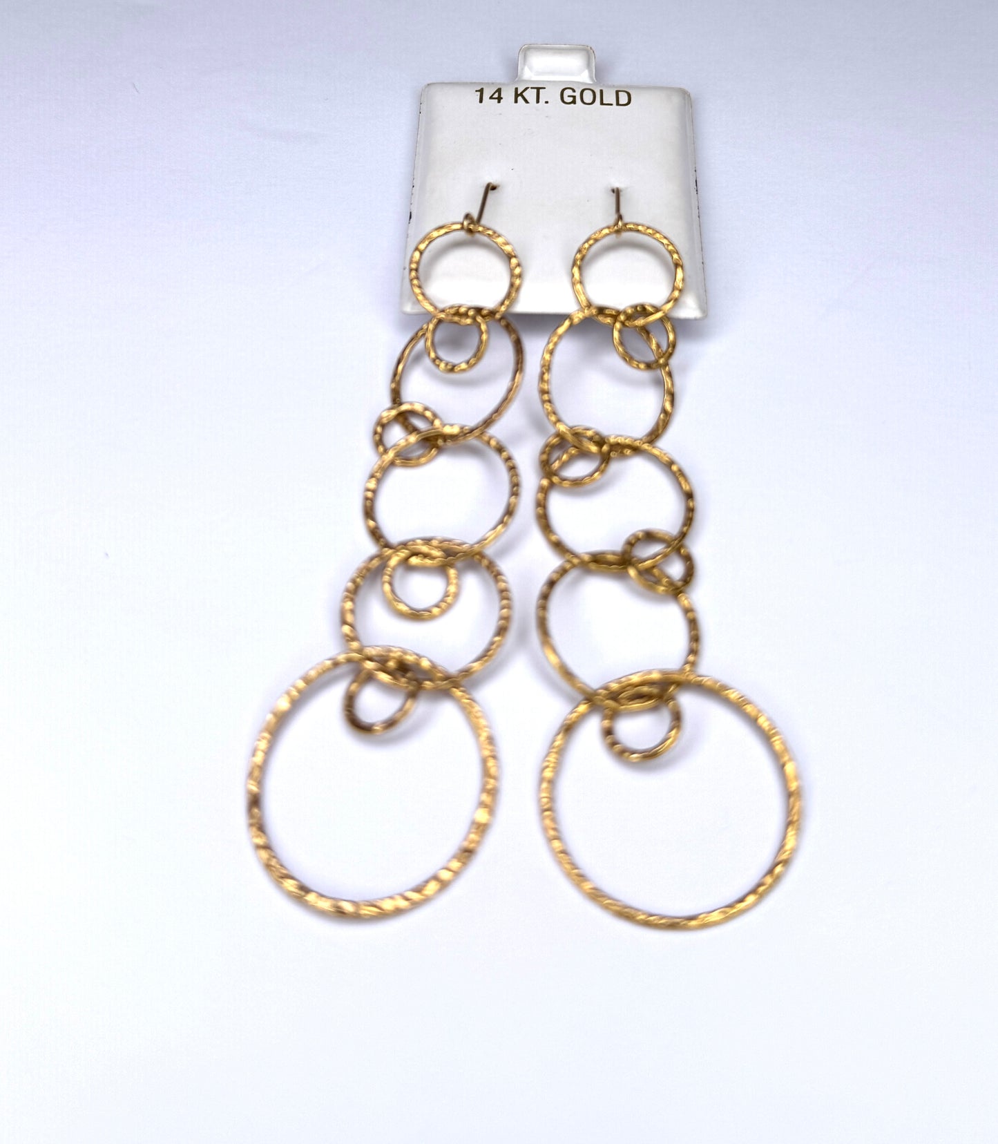 Twisted Circles 14kt Gold Dangle Earrings