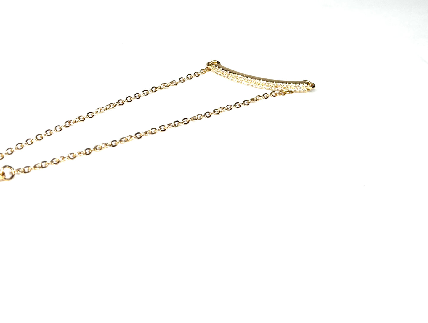 Gold Plated Lux Pave Bar Anklet