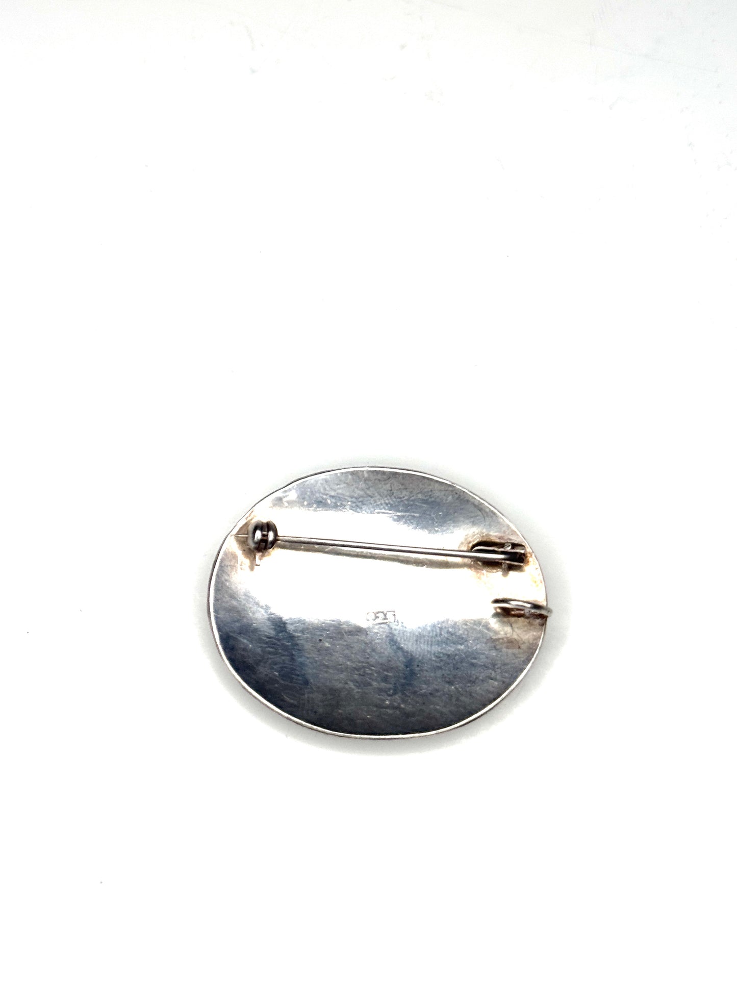 Vintage Sterling Silver YING YANG Brooch pin