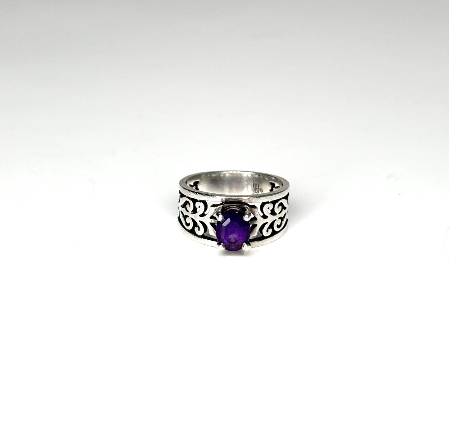 James Avery 925 Sterling Amethyst Adoree Gemstone Ring Size 7