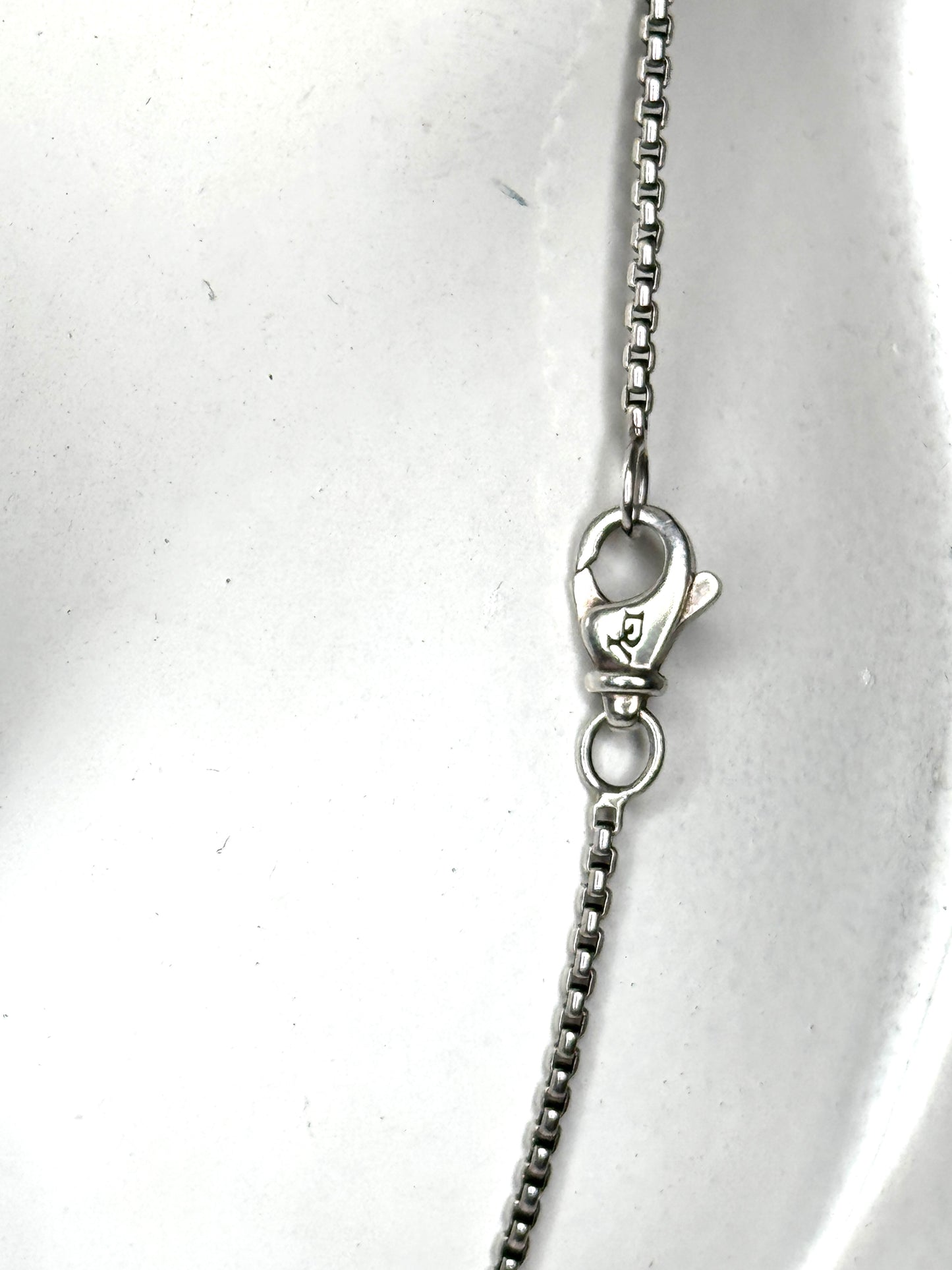 David Yurman Sterling Silver Box Chain in Grey Titanium