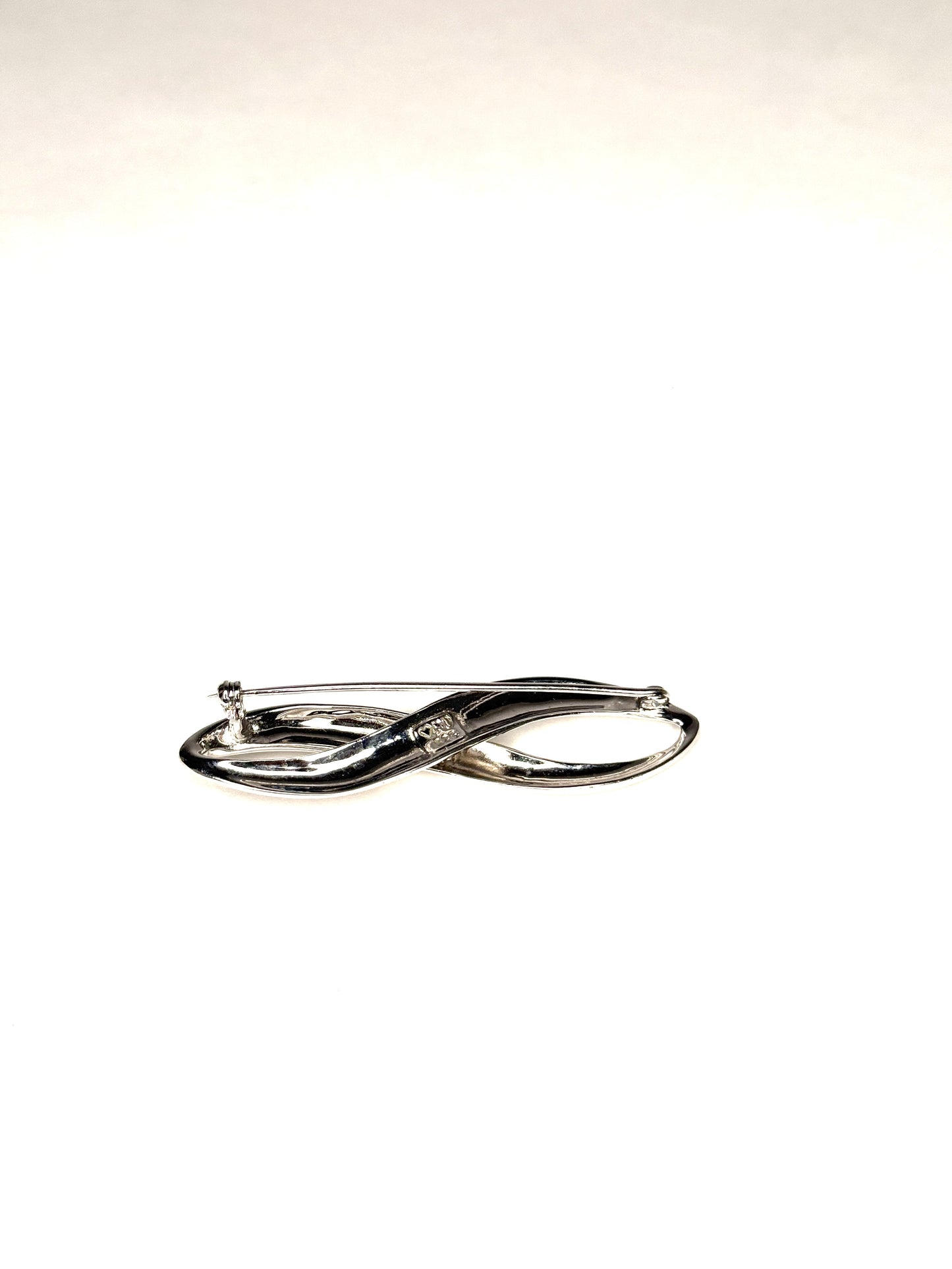 Infinity Sign Sterling ORD Silver Brooch 2.75 inches