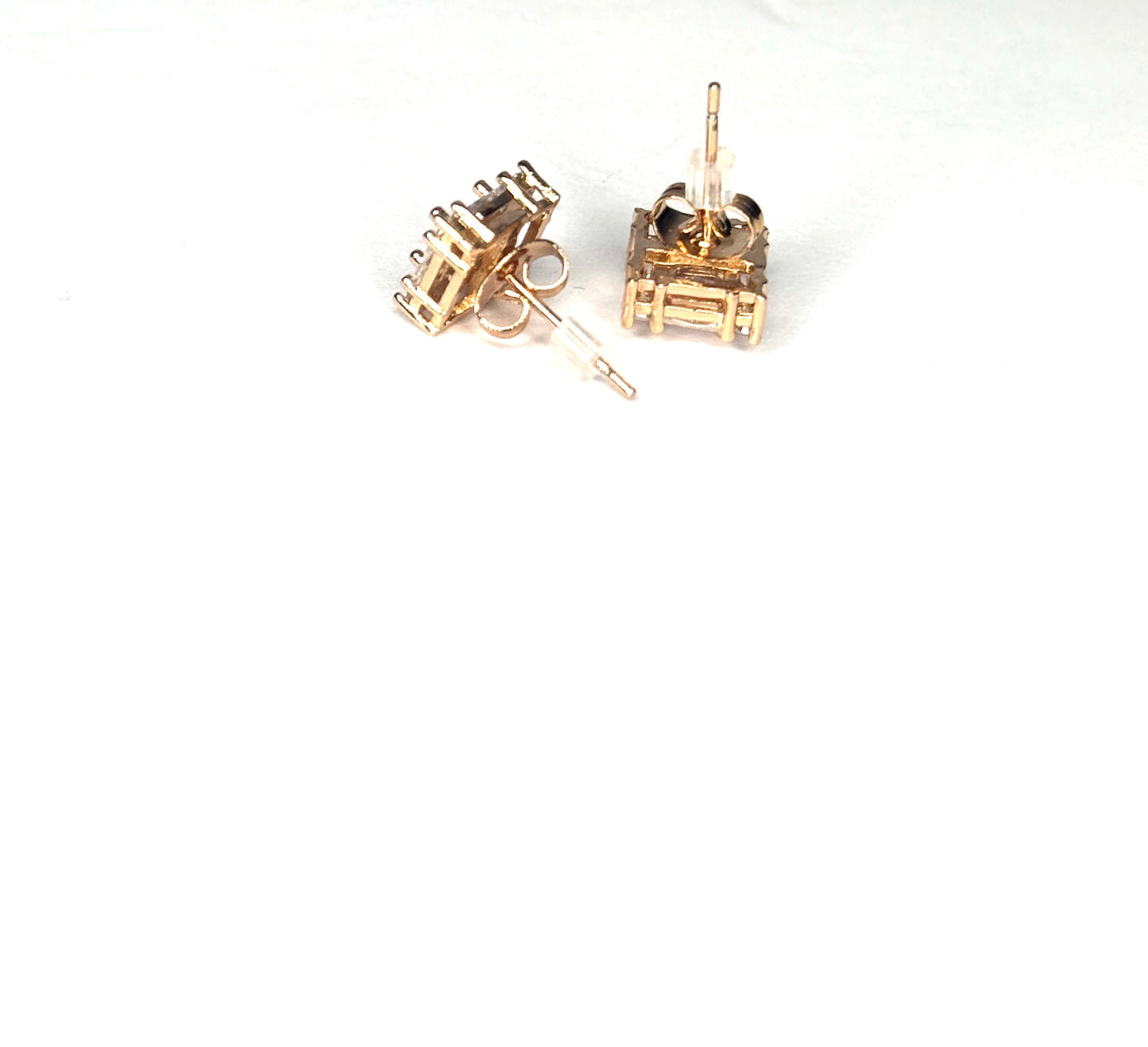 Gold Plated Stud Square Earrings