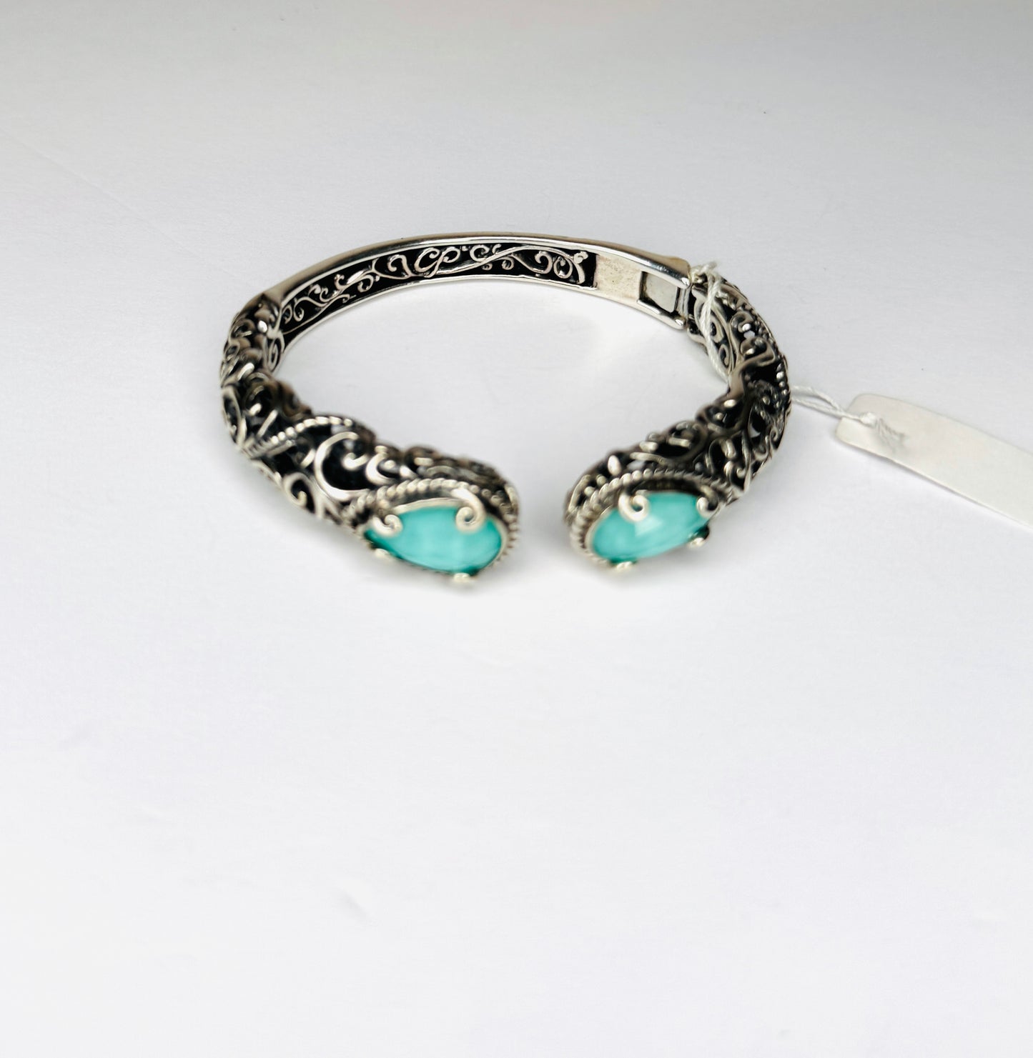 Carolyn Pollack Relios Aqua Blue Doublet Cuff Bracelet