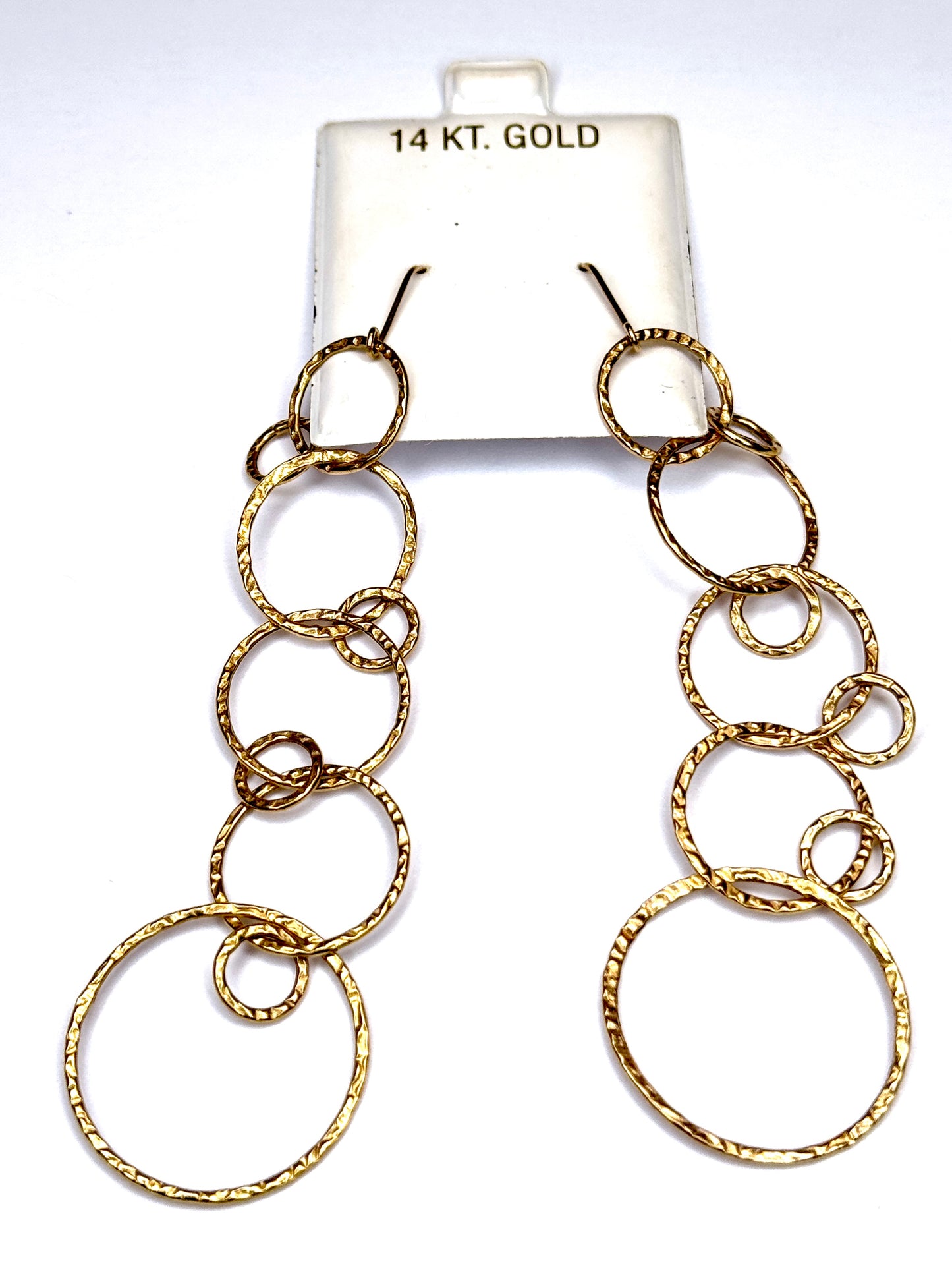 Twisted Circles 14kt Gold Dangle Earrings