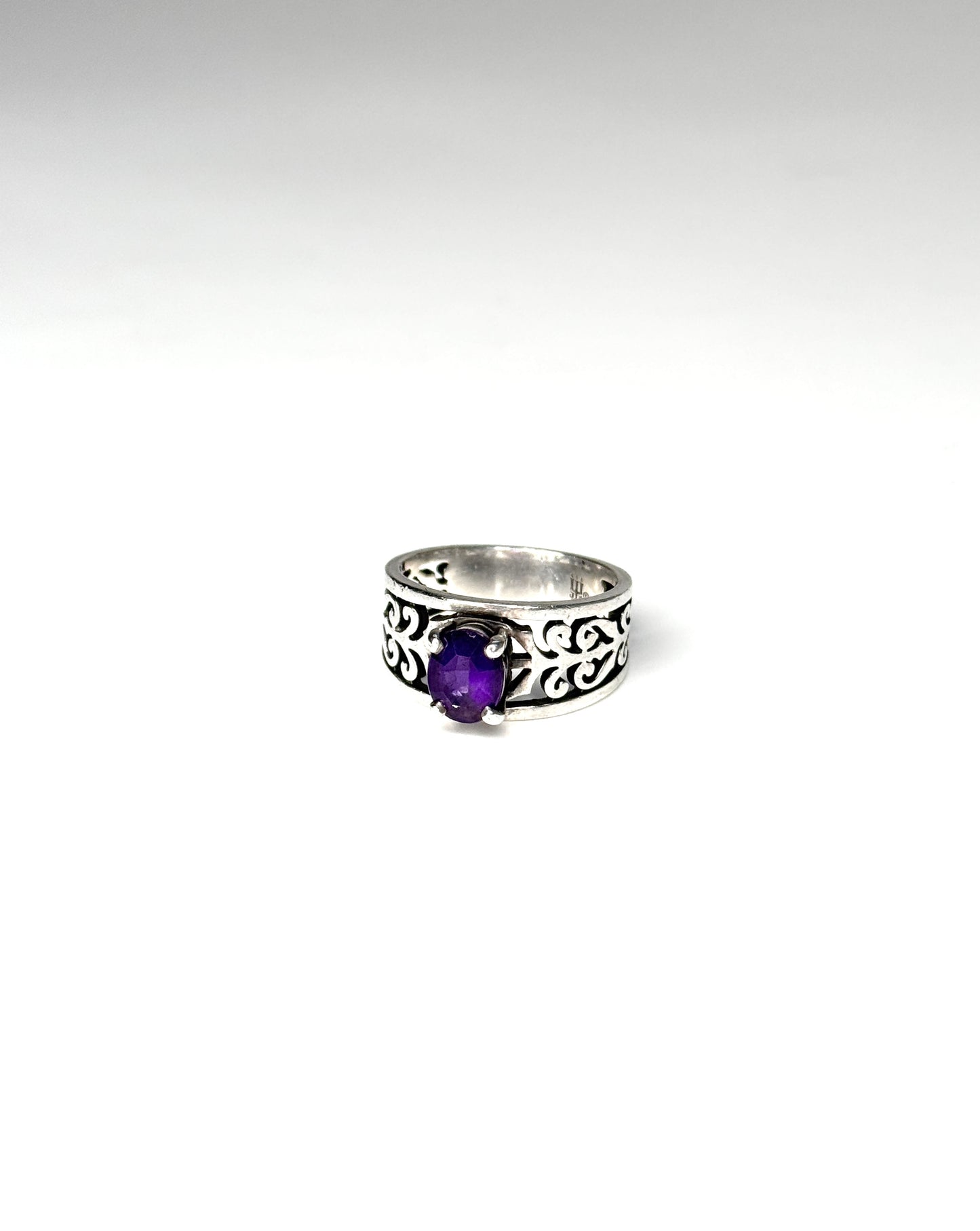 James Avery 925 Sterling Amethyst Adoree Gemstone Ring Size 7