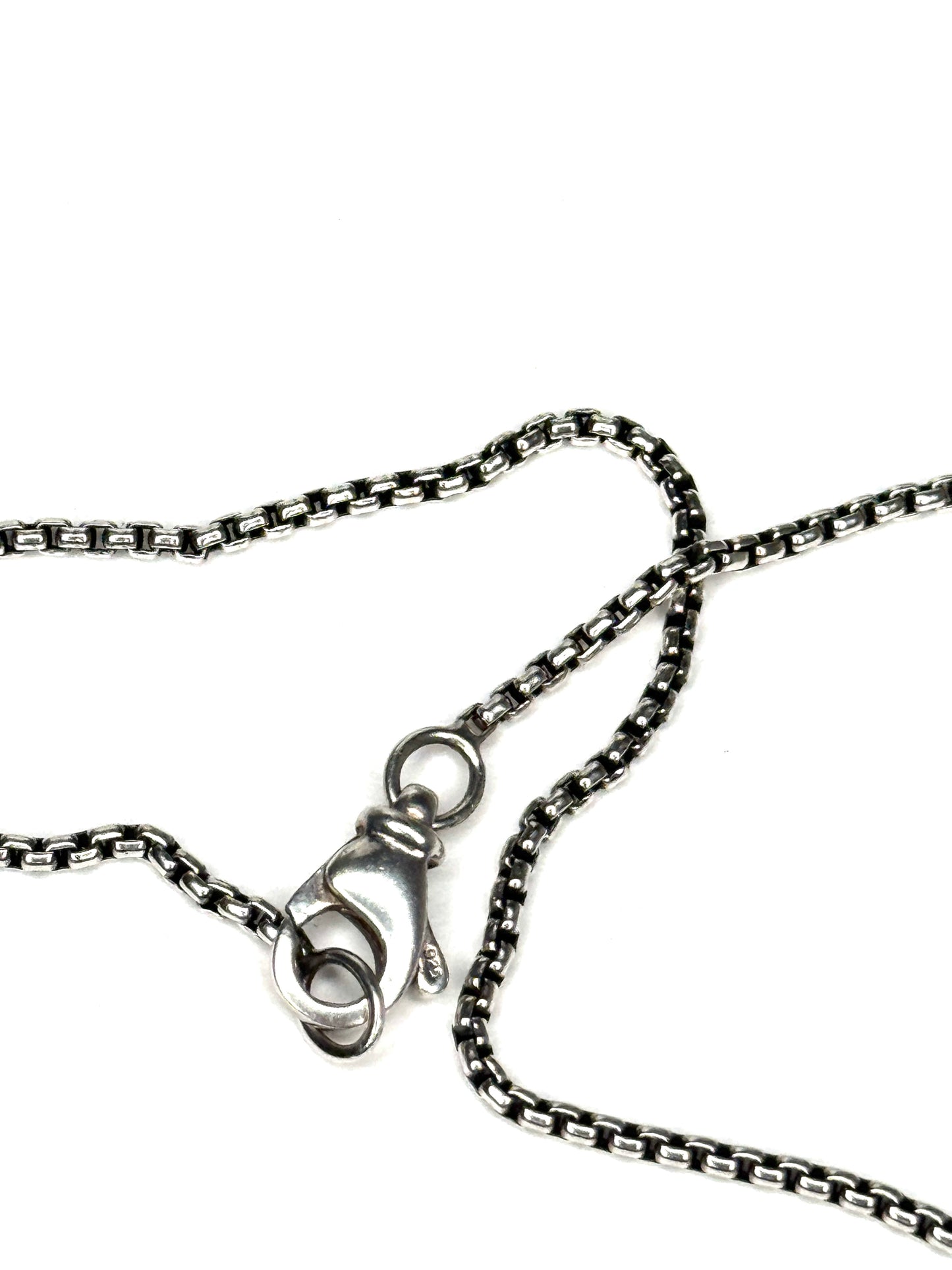 David Yurman Sterling Silver Box Chain in Grey Titanium