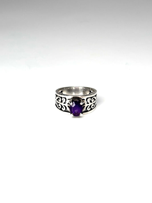 James Avery 925 Sterling Amethyst Adoree Gemstone Ring Size 7