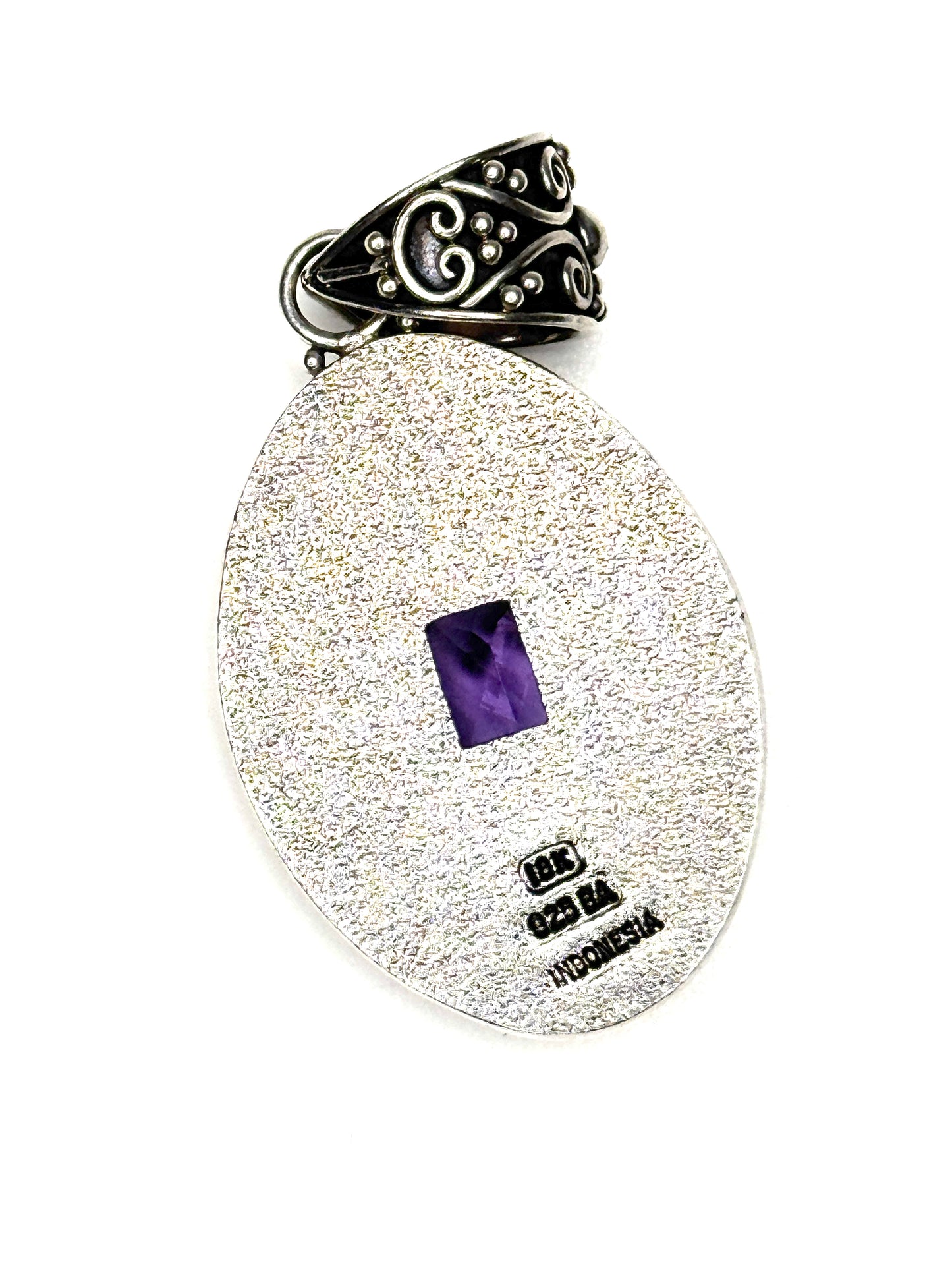 BA Suarti Bali 18K Purple Amethyst Gemstone Pendant