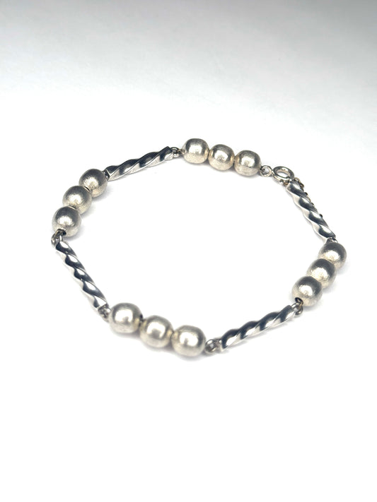 925 Sterling Silver shimmer ball beaded Bracelet