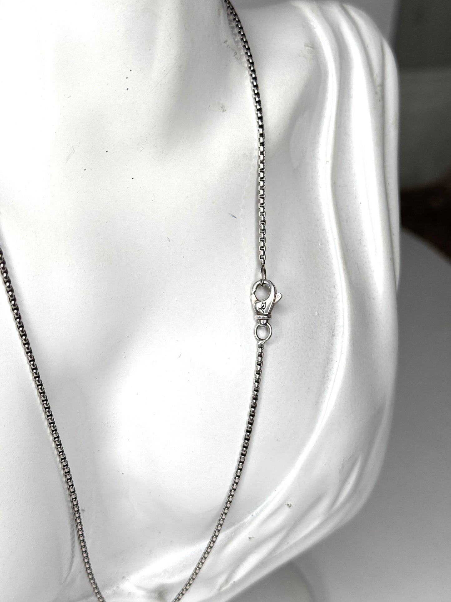 David Yurman Sterling Silver Box Chain in Grey Titanium